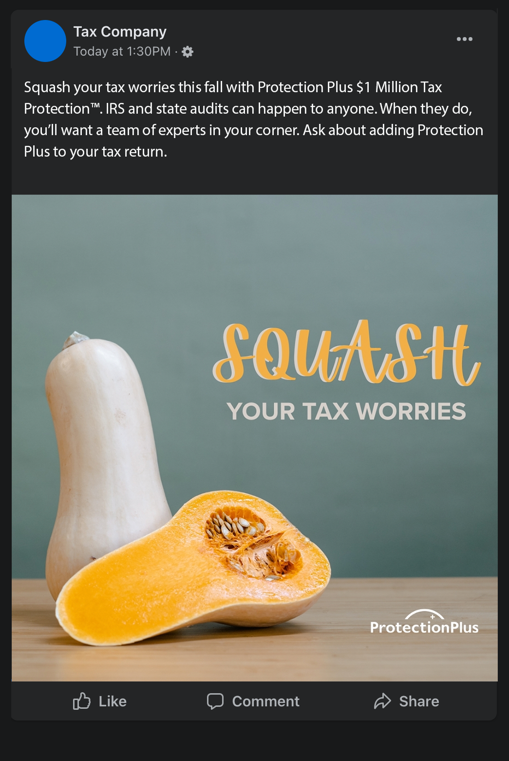Squash Your Tax Worries With Protection Plus!